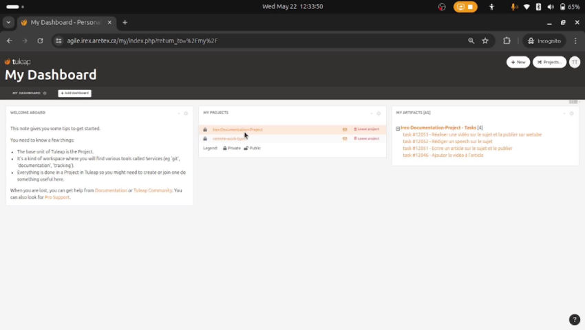 Présentation de l'outils agile de la communauté IREX - WeTube